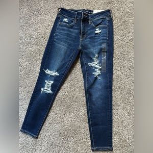 NEW with tag super stretch dark petite jeans American Eagle 🦅 size 4